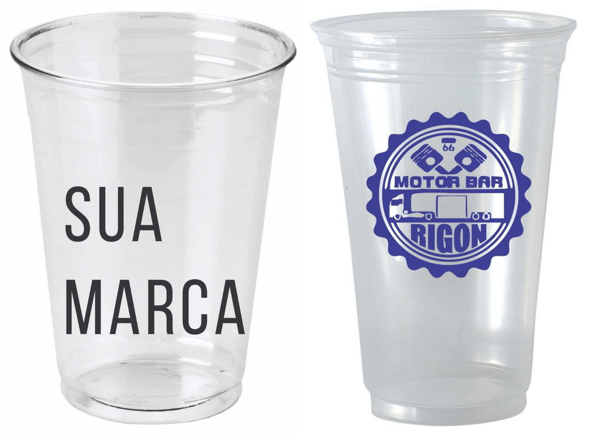 Copos plásticos descartáveis personalizados