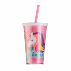 Copo com tampa e canudo personalizado