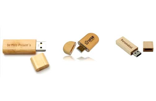 Pen Drive Bambu Giratório