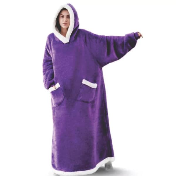 Pijama casaco cobertor de vestir oversized
