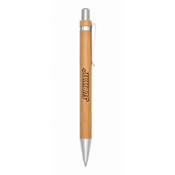 Caneta ecologica em bambu personalizada