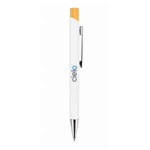 Caneta Metal com Clique em Bambu Personalizada