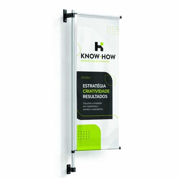 Wind Banner Retangular Parede Personalizado